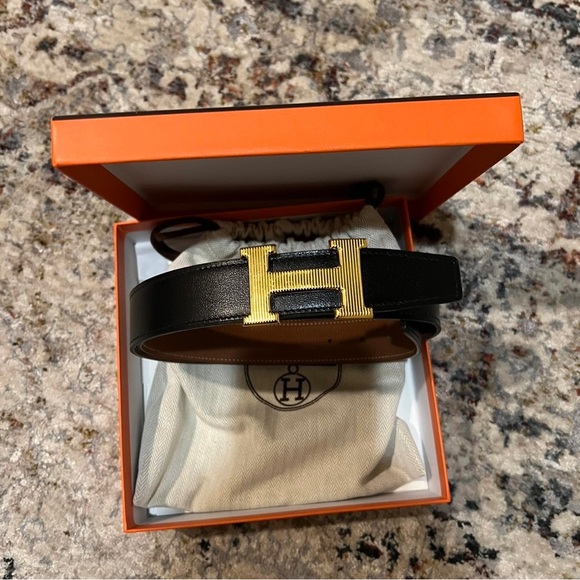 Hermes H Reversible Belt Black /Brown - Picture 1 of 15
